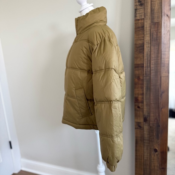 American Eagle Olive Puffer Jacket Women's Size Small - Picture 2 of 14